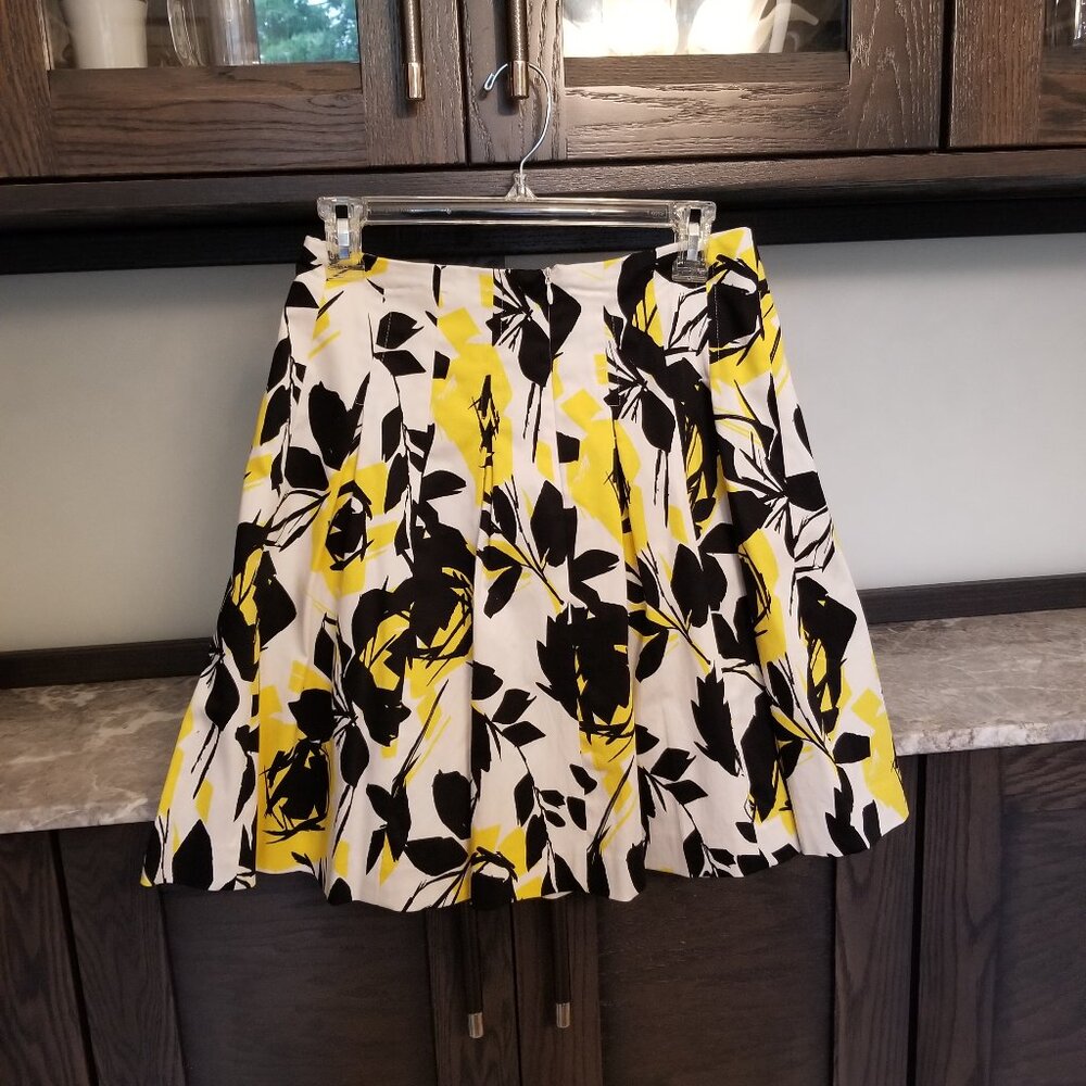 Helene Berman London Vintage Floral Flare Pleated Skirt